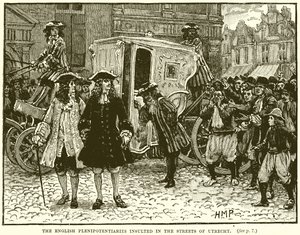Les plénipotentiaires anglais insultés dans les rues d
