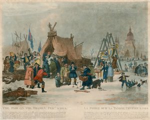 La foire sur la Tamise, 4 février 1814 - English School