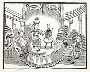La célèbre histoire de Tom Pouce, illustration de Chap-books du XVIIIe siècle par John Ashton, pub. 1882