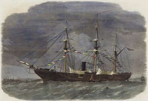 La corvette fédérale Tuscarora dans les eaux de Southampton