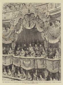 Les festivités à Saint-Pétersbourg, la loge impériale à l