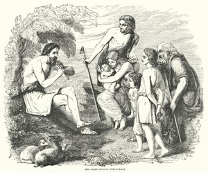 Le Premier Instrument de Musique (gravure) - English School