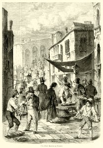 Le marché aux poissons à Venise - English School