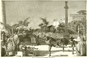 Course à pied par des athlètes grecs