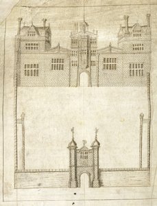 Façade de Wilton House (détail) - English School
