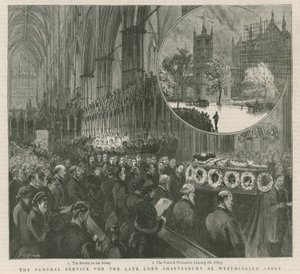 Service funèbre pour feu Lord Shaftesbury à Westminster