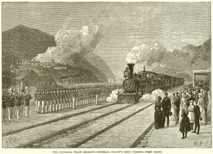 Le cortège funèbre portant le corps du général Grant passant par West Point - English School