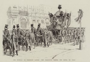 Les funérailles du président Carnot, le cortège passant devant l