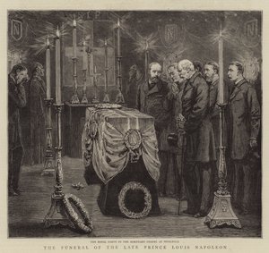 Les funérailles du défunt prince Louis Napoléon (gravure)