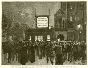 Élection Générale de 1892 : Annonce des Résultats au National Liberal Club - English School