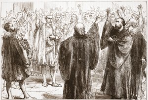 Les Genevois jurant leur renonciation au romanisme, illustration de L