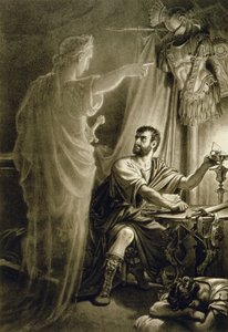 Le fantôme de Jules César, dans la pièce de William Shakespeare (1564-1616) - English School