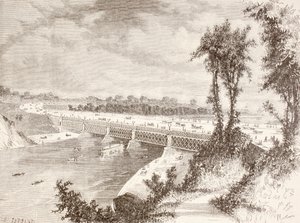 Le Pont de Girard Point (lithographie) - English School