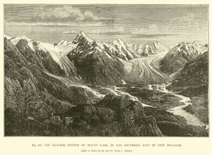 Le système glaciaire du mont Cook, dans les Alpes du Sud de la Nouvelle-Zélande - English School