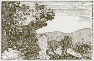 La chèvre et le lion (gravure)