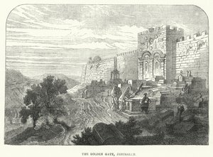 La Porte Dorée, Jérusalem (gravure) - English School