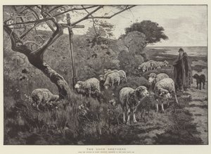 Le bon berger (gravure) - English School