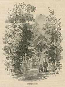 Les ruines gothiques dans les jardins de Vauxhall - English School