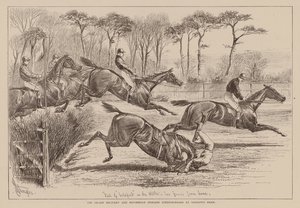 The Grand Military and Household Brigade Steeplechases at Sandown Park (gravure) - English School