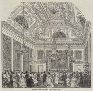 Le grand salon de Devonshire House (gravure) - English School