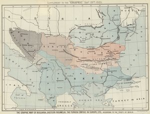 Carte graphique de la Bulgarie, de la Roumélie orientale, de l