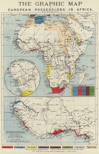 Carte graphique des possessions européennes en Afrique