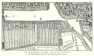 Le Grassmarket en 1646 (gravure)