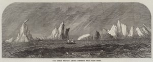 Le Great Britain parmi les icebergs près du cap Horn - English School
