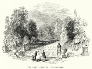 La grande cascade, Chatsworth - English School