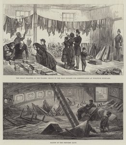 La grande catastrophe sur la Tamise (gravure) - English School
