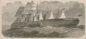 Le navire à vapeur Great Eastern tel qu