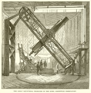 Le grand télescope équatorial dans le dôme de l