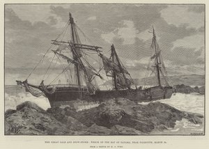 La grande tempête de neige, naufrage de la baie de Panama, près de Falmouth - English School