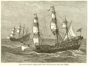 Le Grand Harry (1513) et le Souverain des Mers (1637) - English School