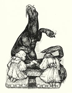 Le Grand Sceau bénit les princesses (lithographie) - English School