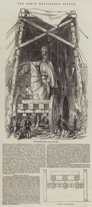 La Grande Statue de Wellington (gravure) - English School