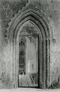Le Grand Hall Ouest menant au Grand Salon, ou Octogone, Fonthill Abbey, 1824 - English School