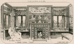 Le salon vert à Dovne Lodge, Putney, Londres - English School