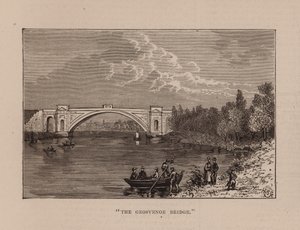 "Le pont Grosvenor" (gravure) - English School