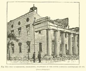 La maison de garde, Charleston, détruite lors du tremblement de terre de Caroline du Sud en 1886