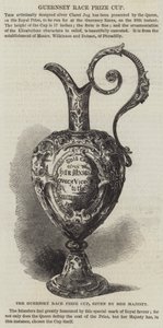La coupe du prix de la course de Guernesey, donnée par Sa Majesté (gravure) - English School