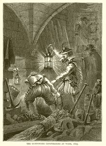 Les Conspirateurs de la Poudre à Canon au Travail, 1605 - English School