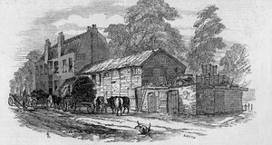 La maison à mi-chemin entre Knightsbridge et Kensington, gravée par Frederick James Smyth, 1848 - English School