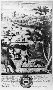 Le chasseur avec le chien de sang pour chasser le cerf, de 