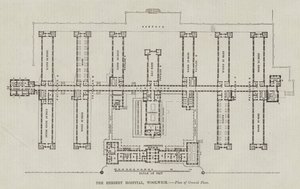 Hôpital Herbert, Woolwich, Plan du Rez-de-Chaussée (gravure) - English School