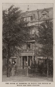 La maison à Homburg où le prince de Galles a séjourné (gravure) - English School