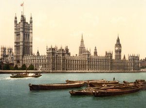 Les Chambres du Parlement, Londres - English School