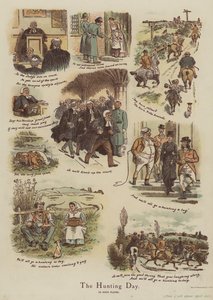 Le jour de la chasse (chromolitho) - English School