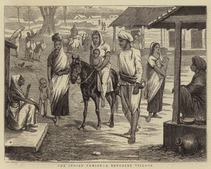 La famine en Inde, un village bengali - English School