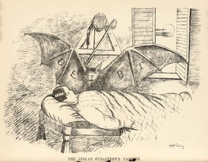 Le Vampire du subalterne indien, page du Delhi Sketchbook, 1850-54 - English School